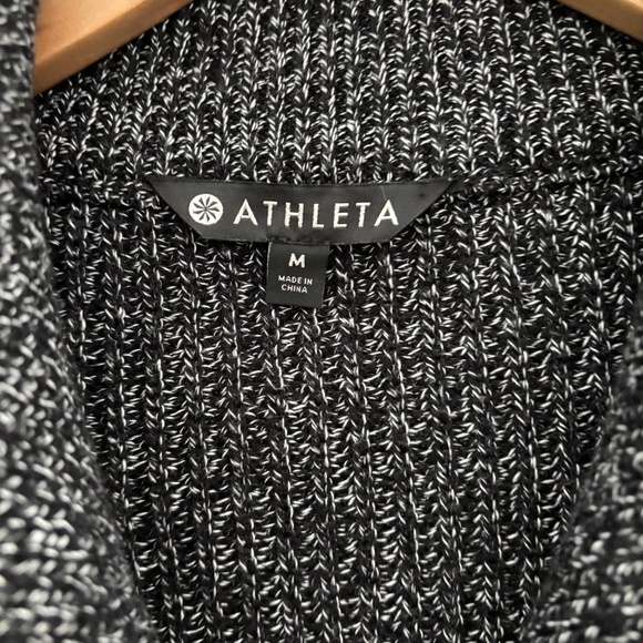 Athleta Swissvale Bomber Sweater, Heather Grey/Black, size Medium - Picture 9 of 14